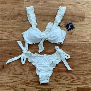 NWT Zaful White Eyelet Bikini Size Small